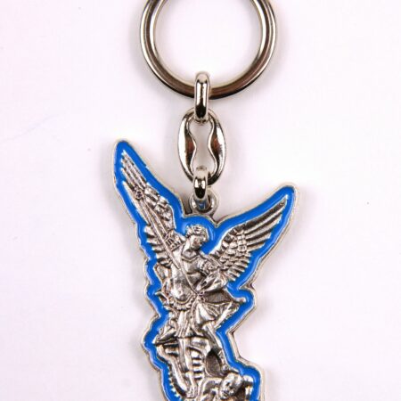 Porte-clés Saint Michel bleu